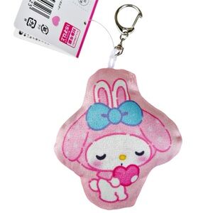 Sanrio Pink My Melody Plush Keychain | Cute Kawaii Accessories For Women/ Girls